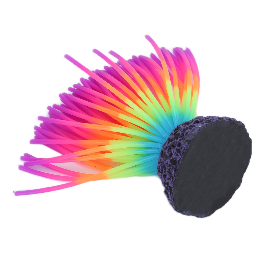Aquarium Fish Rainbow - Corail en silicone coloré pour aquarium,
