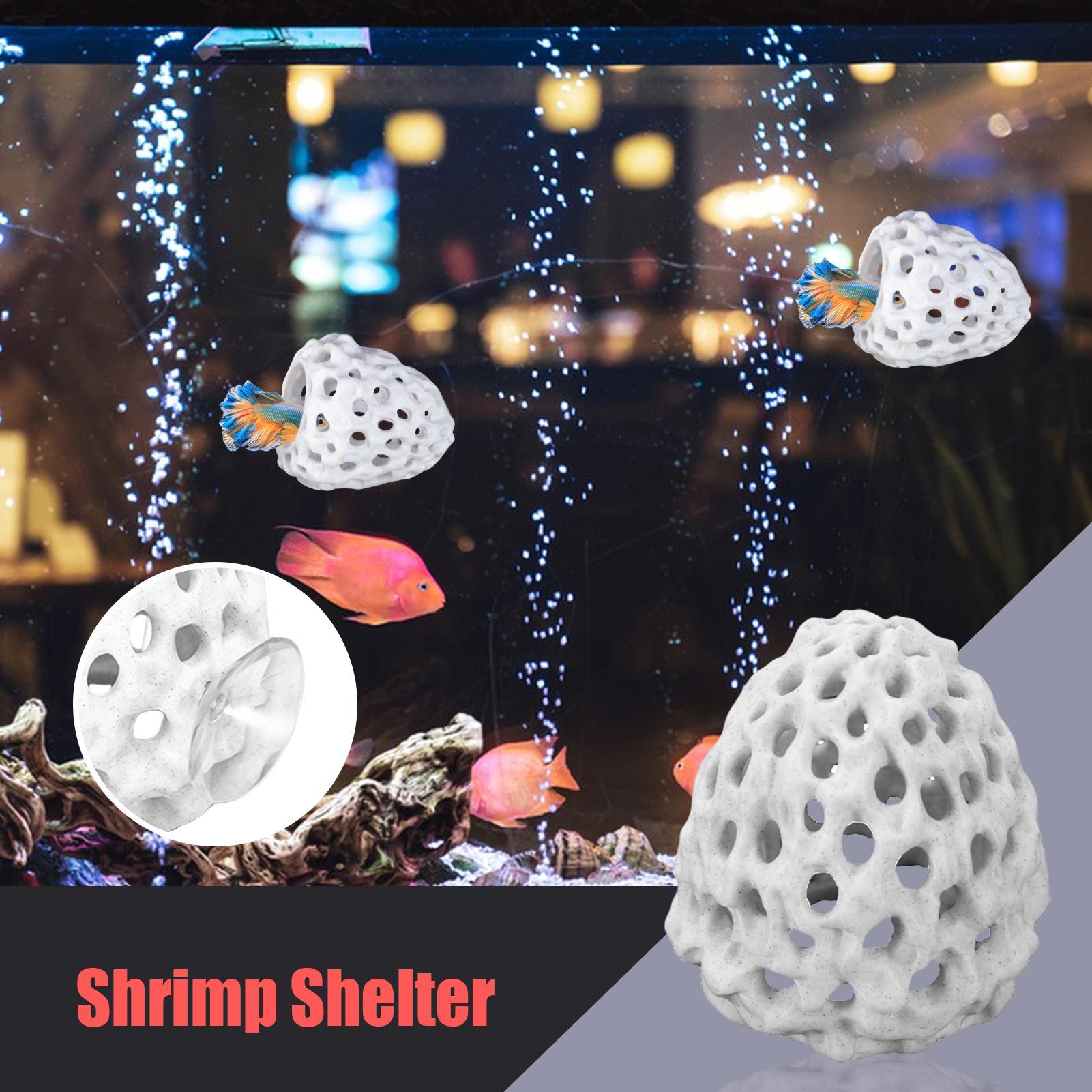 Aquarium Fish Hiding Spot - Mini-caverne poreuse pour crevettes d'aquarium, cachette