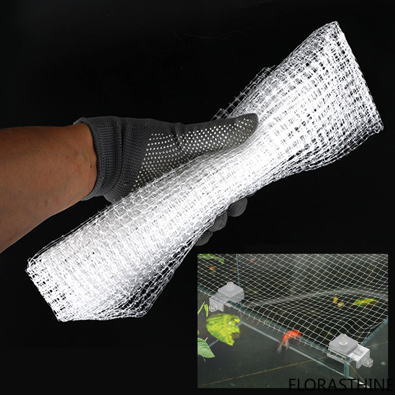 Aquarium Fish Net - Filet anti-saut invisible pour aquarium, filet