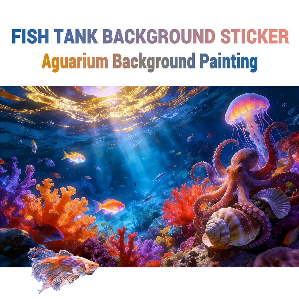 Aquarium Fish Paradise - Octopus Paradise, peinture de fond pour