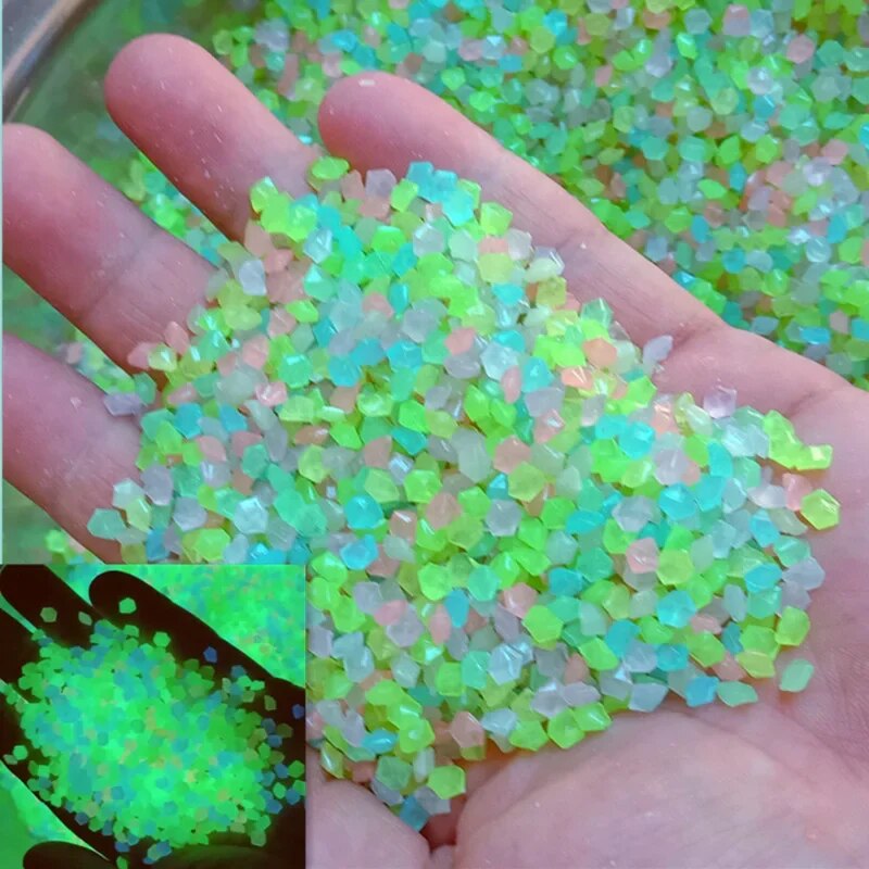 Aquarium Decoration Rock - 1000 pièces 3-5mm sable lumineux lueur
