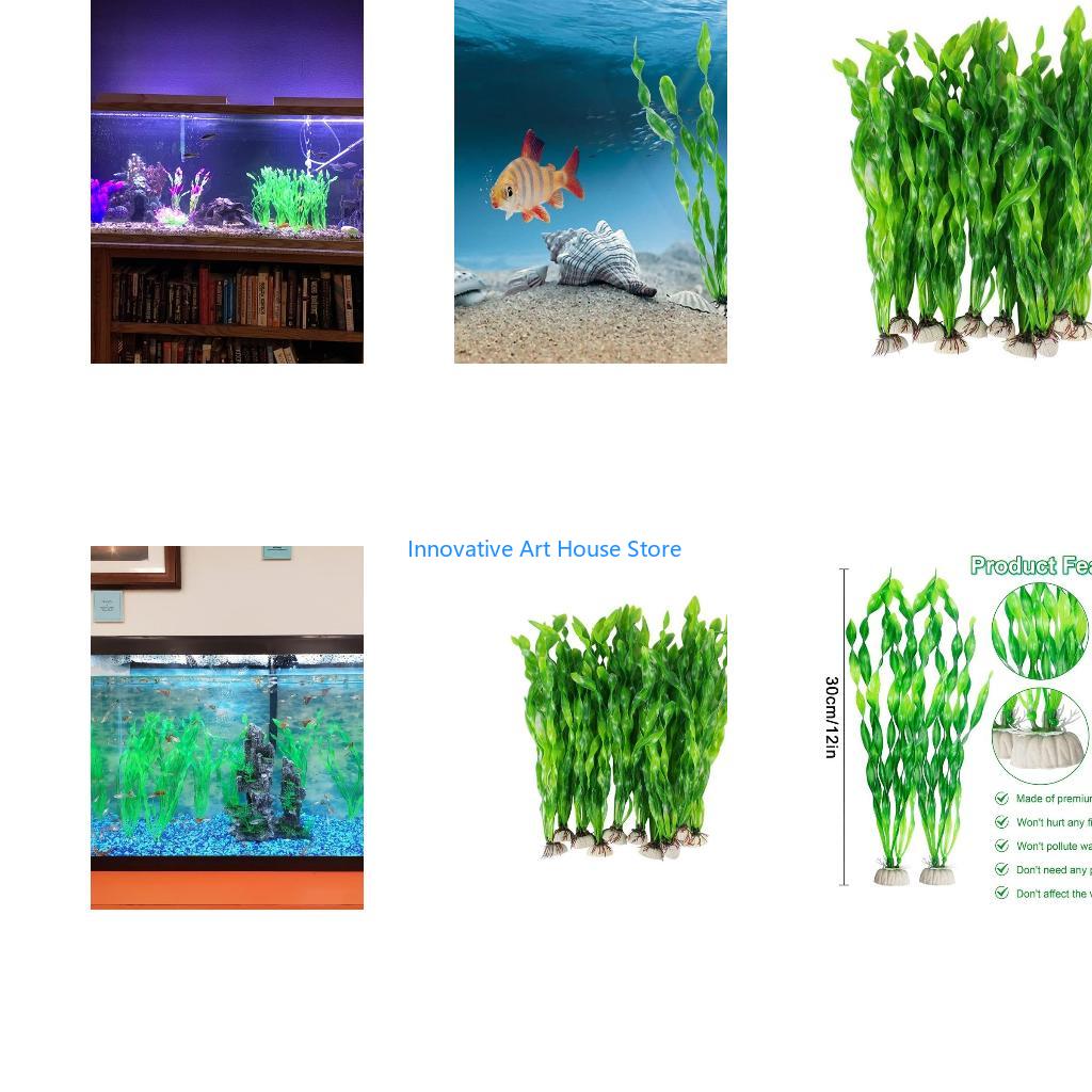Aquarium Fish Hiding Spot - Feuilles plantes aquatiques E1PC pour poissons,
