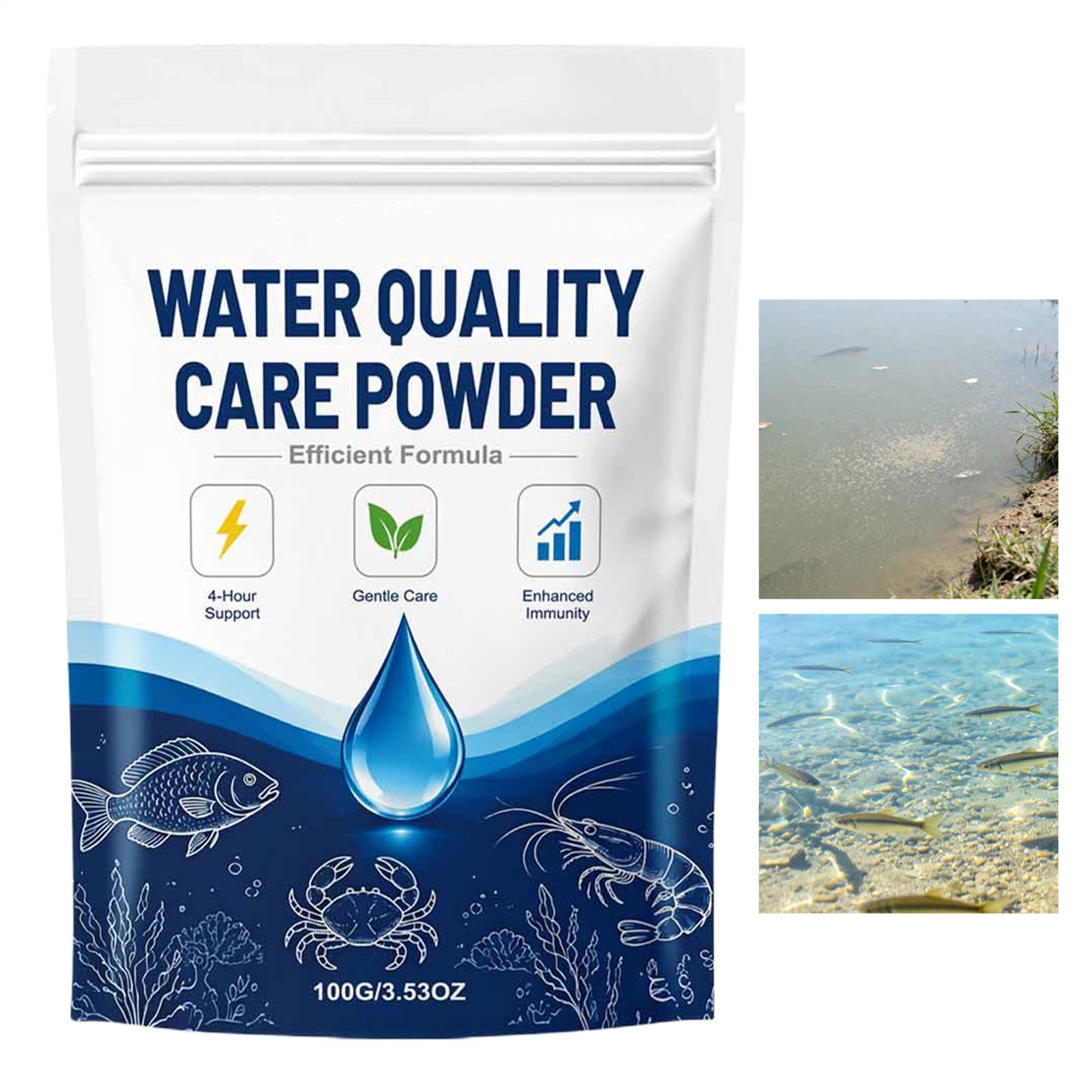 Aquarium Fish Long - Poudre clarifiante pour eau d'aquarium, 100g,