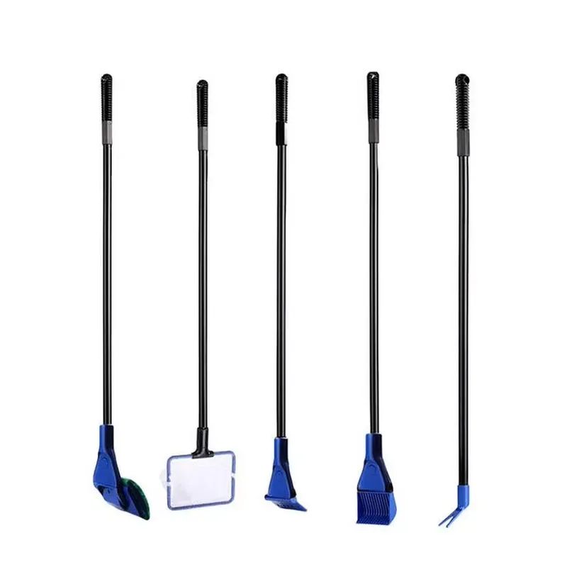 Aquarium Fish Long - Kit de nettoyage d'aquarium 5-en-1 avec