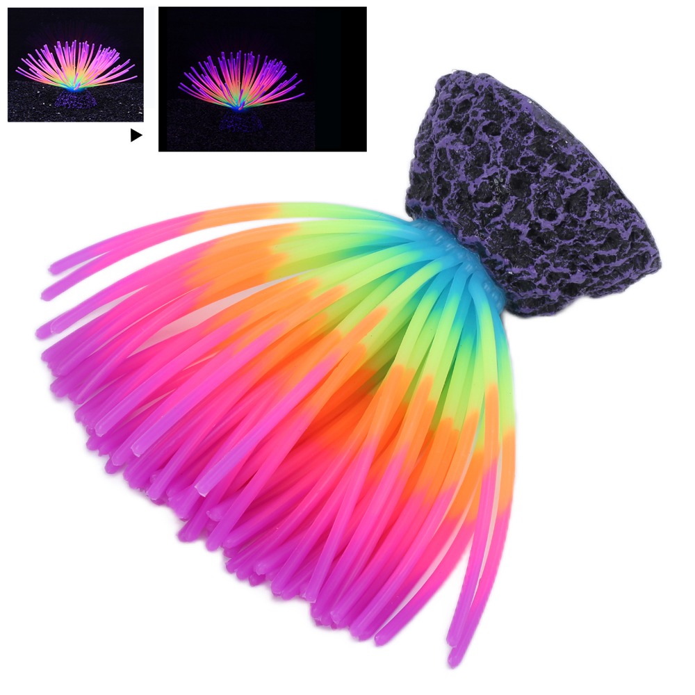 Aquarium Fish Rainbow - Coraux en silicone colorés pour aquarium,