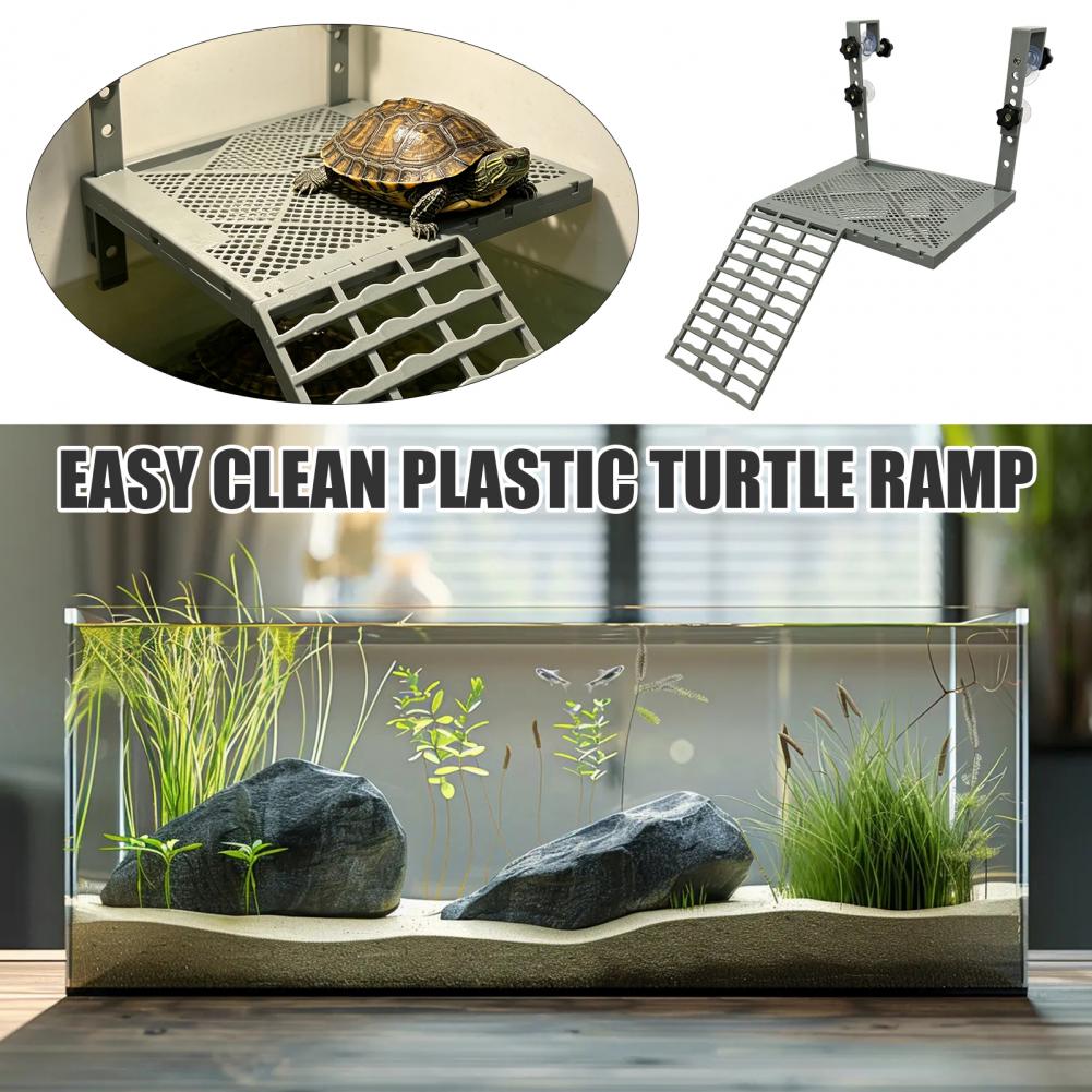 Aquarium Fish Farm - Décoration d'aquarium, plateforme suspendue pour tortues