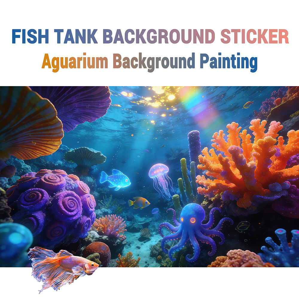Autocollants pour aquarium, dé - Aquarium Fish Rainbow avis et prix