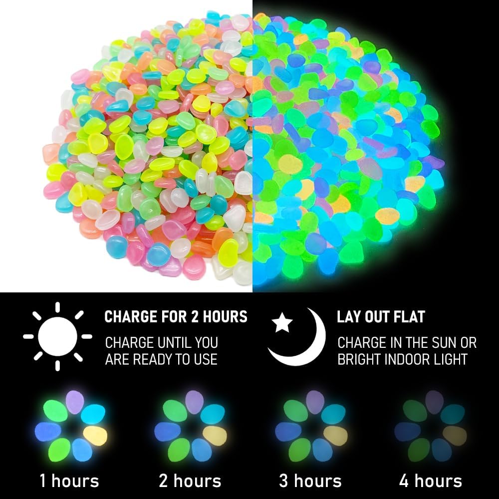 500 galets lumineux multicolor - Aquarium Decoration Rock avis et prix